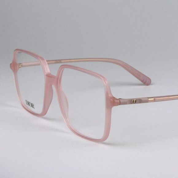 NEW Dior MINI CD O S2I 4000 Pink Nude Women Square Eyeglasses